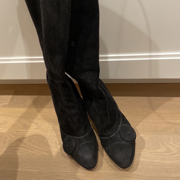 louis Vuitton suede black boots 37 - Picture 1 of 6